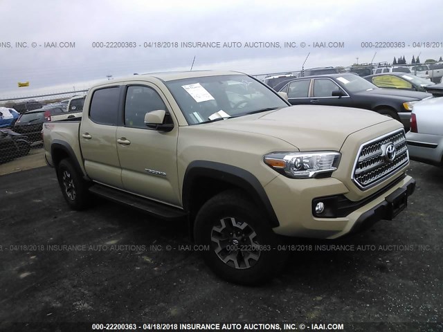 5TFCZ5AN5HX087696 - 2017 TOYOTA TACOMA DBL CAB/SR/TRDSPT/OR/PRO ოქროსფერი ფოტო 1