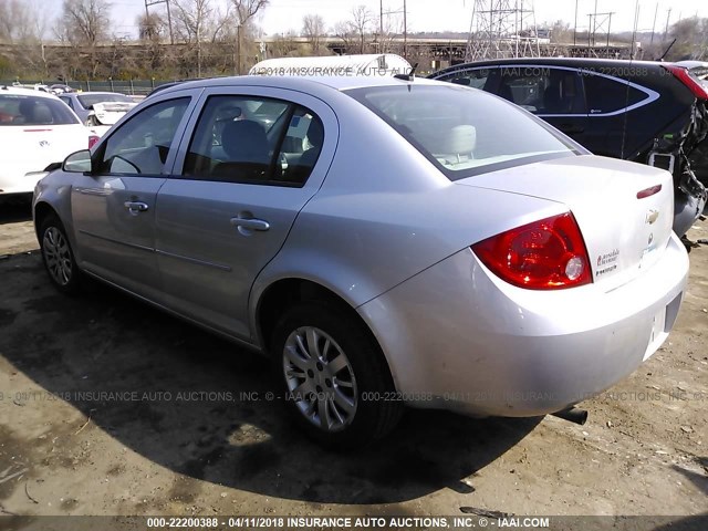 1G1AB5F5XA7134353 - 2010 CHEVROLET COBALT LS SILVER photo 3