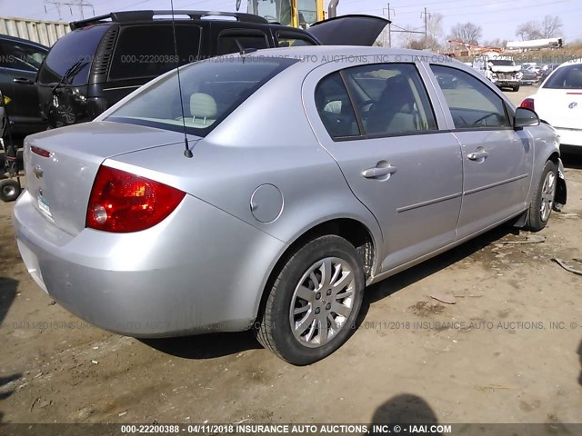 1G1AB5F5XA7134353 - 2010 CHEVROLET COBALT LS SILVER photo 4