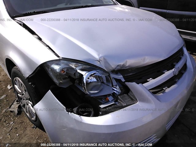 1G1AB5F5XA7134353 - 2010 CHEVROLET COBALT LS SILVER photo 6