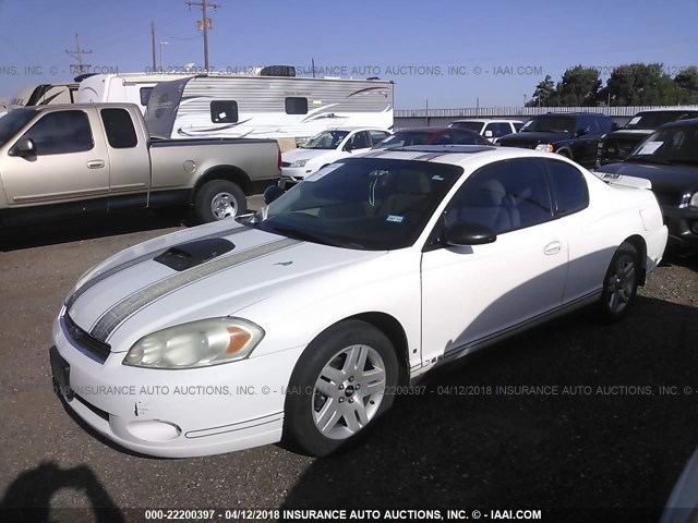 2G1WK151169229225 - 2006 CHEVROLET MONTE CARLO LT WHITE photo 2