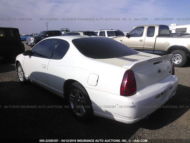 2G1WK151169229225 - 2006 CHEVROLET MONTE CARLO LT WHITE photo 3