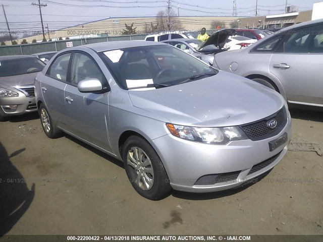 KNAFT4A26A5297382 - 2010 KIA FORTE LX SILVER photo 1