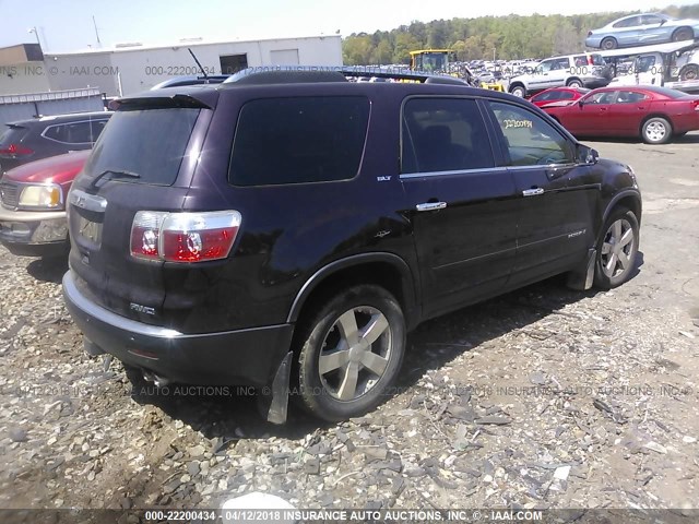 1GKEV33778J305118 - 2008 GMC ACADIA SLT-2 MAROON photo 4