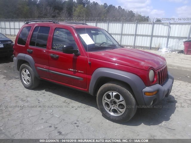 1J4GK48K43W719561 - 2003 JEEP LIBERTY SPORT/FREEDOM წითელი ფოტო 1