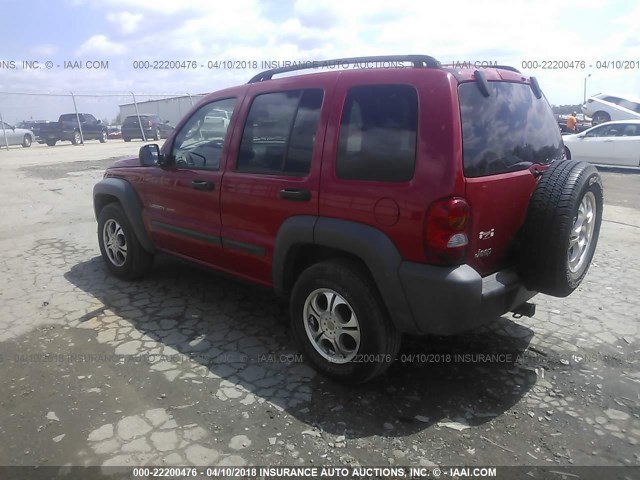 1J4GK48K43W719561 - 2003 JEEP LIBERTY SPORT/FREEDOM წითელი ფოტო 3