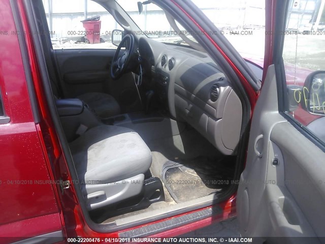 1J4GK48K43W719561 - 2003 JEEP LIBERTY SPORT/FREEDOM წითელი ფოტო 5