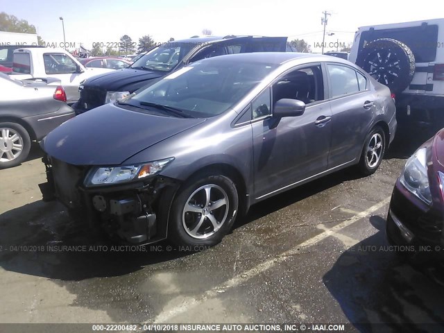 19XFB2F70FE027235 - 2015 HONDA CIVIC SE GRAY photo 2