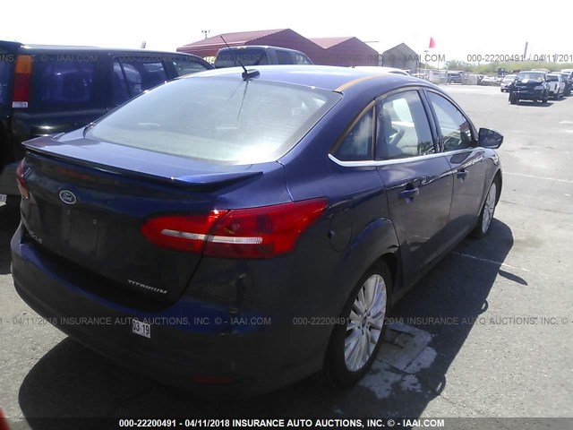 1FADP3J21HL238891 - 2017 FORD FOCUS TITANIUM BLUE photo 4