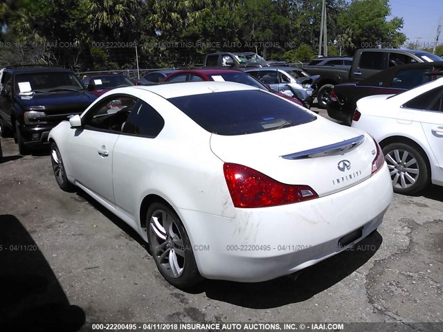 JNKCV64E18M120299 - 2008 INFINITI G37 JOURNEY/SPORT WHITE photo 3