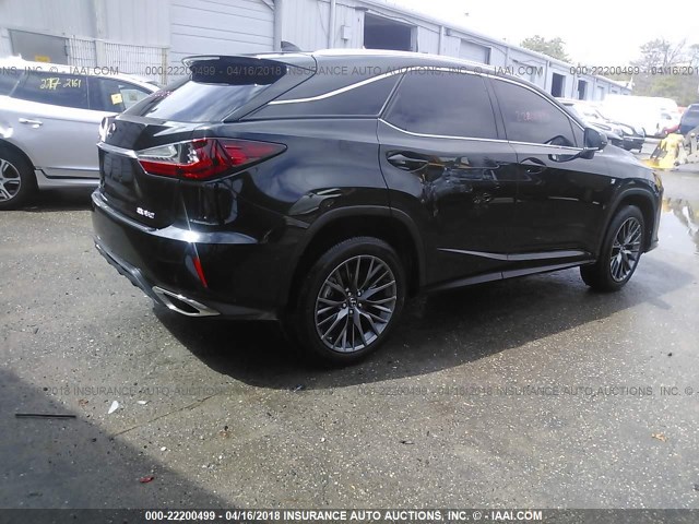 2T2BZMCA1HC078620 - 2017 LEXUS RX 350/BASE/F SPORT BLACK photo 4