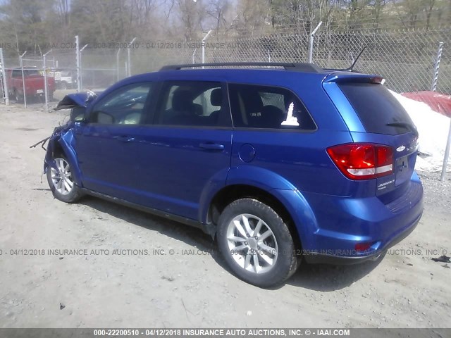 3C4PDDBG2FT660413 - 2015 DODGE JOURNEY SXT BLUE photo 3