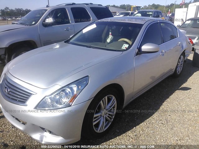 JN1CV6AP9BM510276 - 2011 INFINITI G37 SPORT SILVER photo 2