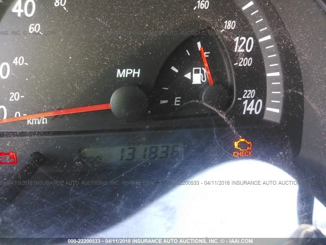 JTDBE32KX20092988 - 2002 TOYOTA CAMRY LE/XLE/SE RED photo 7