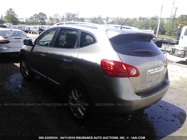 JN8AS5MT3DW544709 - 2013 NISSAN ROGUE S/SV GRAY photo 3