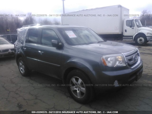 5FNYF4H74BB029144 - 2011 HONDA PILOT EXLN GRAY photo 1