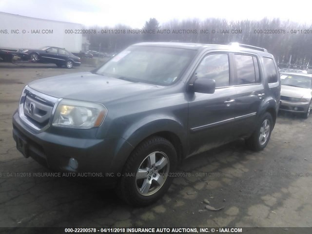 5FNYF4H74BB029144 - 2011 HONDA PILOT EXLN GRAY photo 2