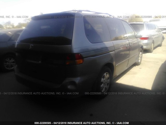 5FNRL18952B024905 - 2002 HONDA ODYSSEY EXL ნაცრისფერი ფოტო 4