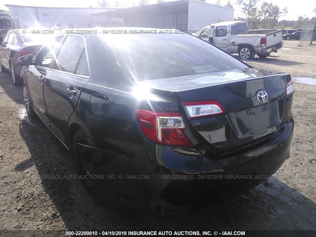 4T4BF1FK7CR261341 - 2012 TOYOTA CAMRY SE/LE/XLE BLACK photo 3