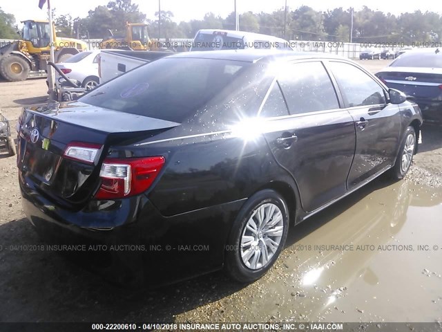 4T4BF1FK7CR261341 - 2012 TOYOTA CAMRY SE/LE/XLE BLACK photo 4