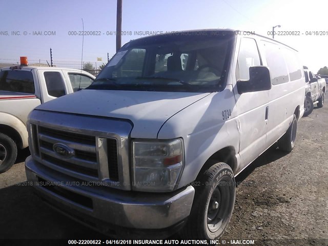 1FBSS3BL3BDA59734 - 2011 FORD ECONOLINE E350 SUPER DUTY WAGON WHITE photo 2