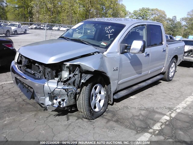 1N6AA07A14N542486 - 2004 NISSAN TITAN XE/SE/LE SILVER photo 2