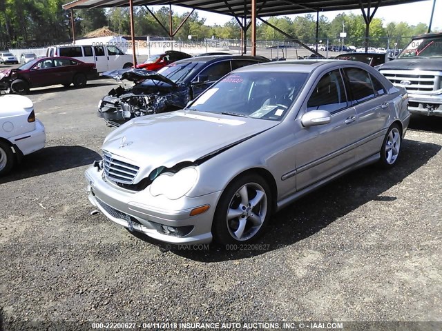 WDBRF40J35F673647 - 2005 MERCEDES-BENZ C 230K SPORT SEDAN SILVER photo 2