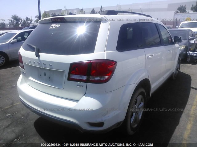 3C4PDDBG1CT396600 - 2012 DODGE JOURNEY SXT WHITE photo 4