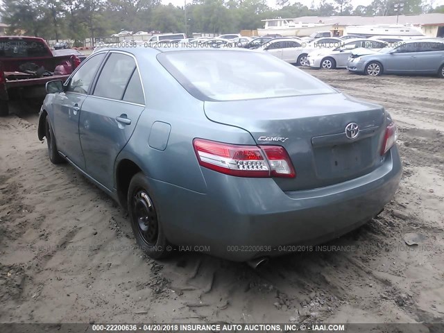 4T1BK3EK7AU601927 - 2010 TOYOTA CAMRY SE/LE/XLE TEAL photo 3