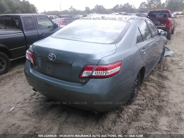 4T1BK3EK7AU601927 - 2010 TOYOTA CAMRY SE/LE/XLE 青色 照片 4