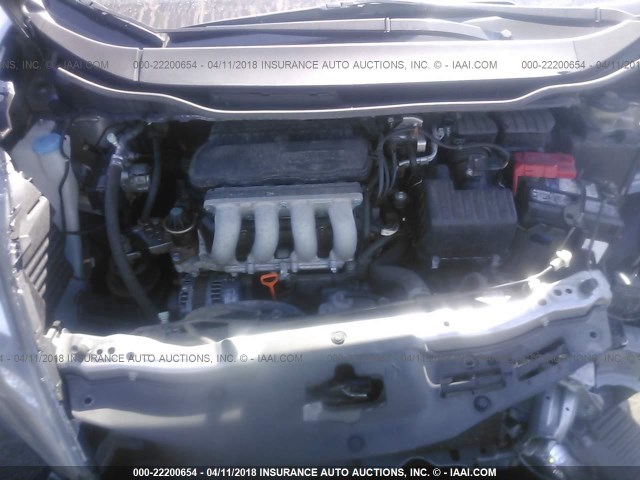 JHMGE8H24AS003783 - 2010 HONDA FIT SILVER photo 10