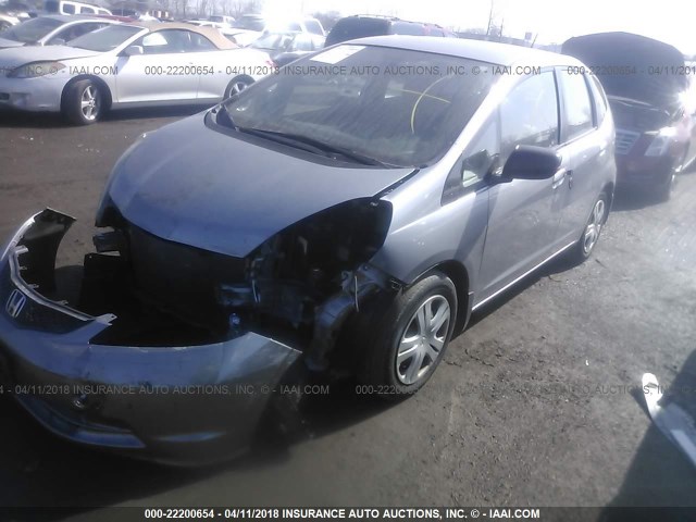 JHMGE8H24AS003783 - 2010 HONDA FIT SILVER photo 2