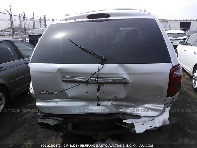 2C8GP64L93R147976 - 2003 CHRYSLER TOWN & COUNTRY LIMITED SILVER photo 6