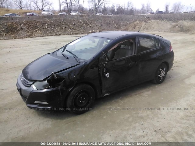 JHMZE2H78AS033936 - 2010 HONDA INSIGHT EX შავი ფოტო 2
