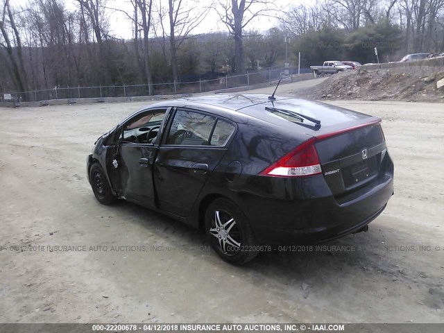 JHMZE2H78AS033936 - 2010 HONDA INSIGHT EX შავი ფოტო 3