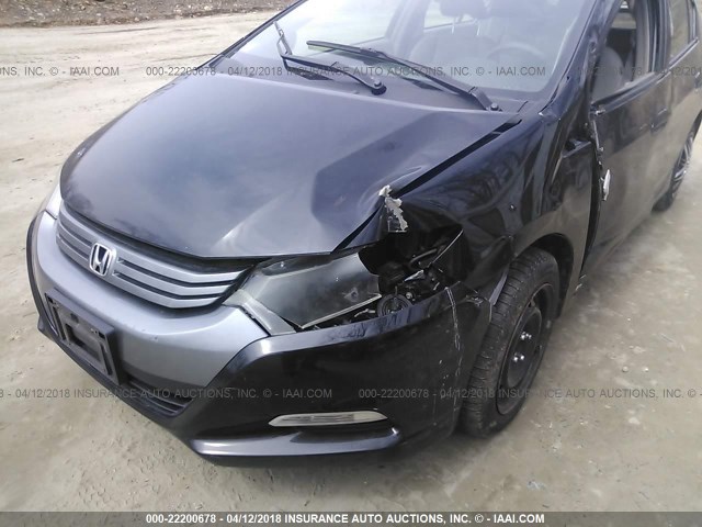 JHMZE2H78AS033936 - 2010 HONDA INSIGHT EX შავი ფოტო 6