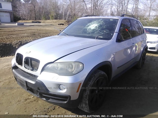 5UXFE83557LZ42148 - 2007 BMW X5 4.8I SILVER photo 2