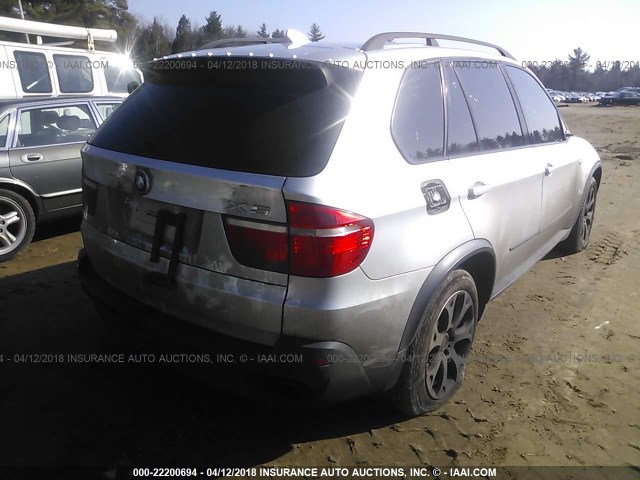 5UXFE83557LZ42148 - 2007 BMW X5 4.8I SILVER photo 4