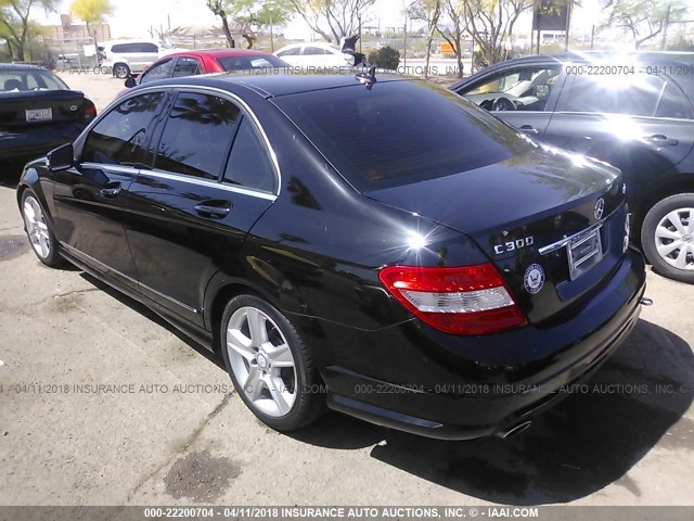 WDDGF8BB1AF486249 - 2010 MERCEDES-BENZ C 300 4MATIC BLACK photo 3