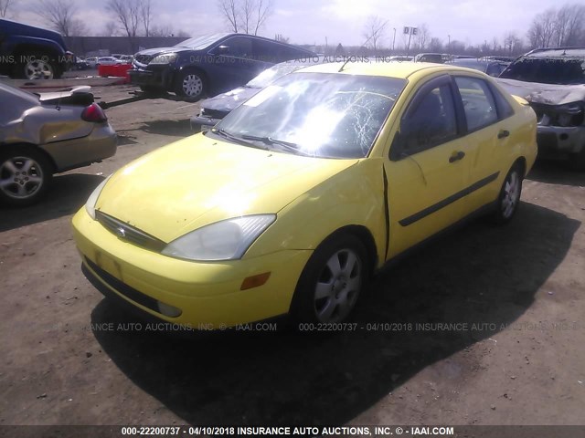 1FAFP34371W271380 - 2001 FORD FOCUS SE/SE SPORT YELLOW photo 2