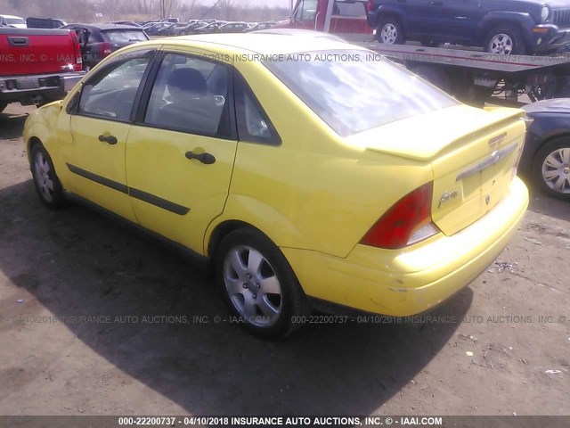 1FAFP34371W271380 - 2001 FORD FOCUS SE/SE SPORT YELLOW photo 3