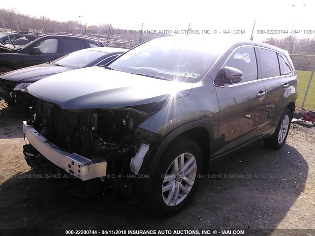 5TDBKRFH3GS325267 - 2016 TOYOTA HIGHLANDER LE/LE PLUS GREEN photo 2