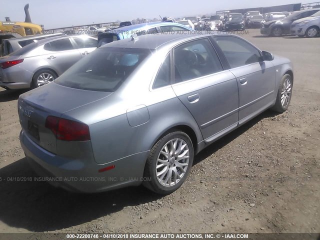 WAUAF78E08A154643 - 2008 AUDI A4 2.0T Light Blue photo 4