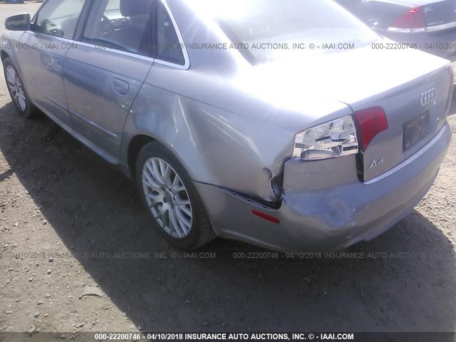 WAUAF78E08A154643 - 2008 AUDI A4 2.0T Light Blue photo 6