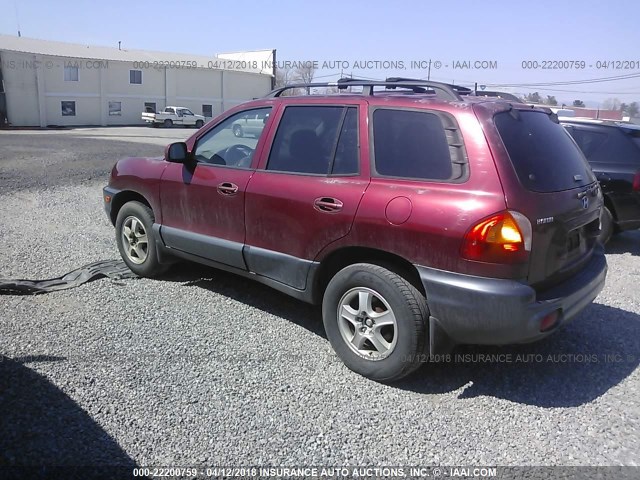 KM8SC13D74U757427 - 2004 HYUNDAI SANTA FE GLS/LX RED photo 3