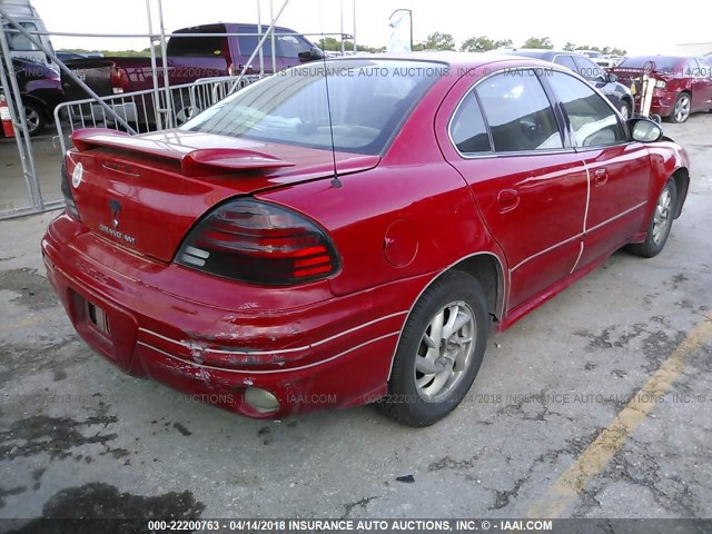 1G2NE52F04M674769 - 2004 PONTIAC GRAND AM SE RED photo 4