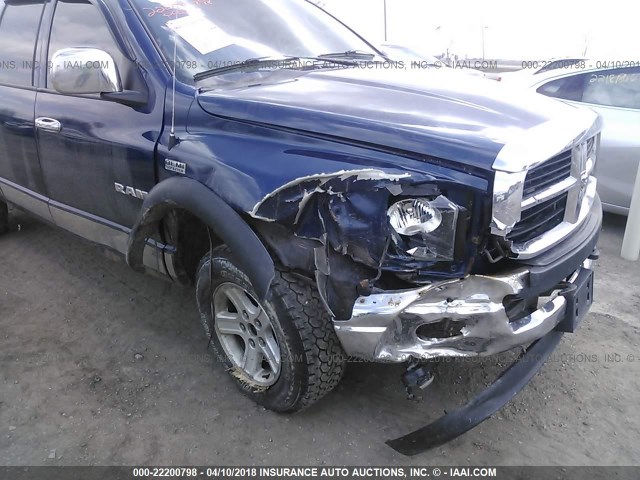 1D7HU18228J200165 - 2008 DODGE RAM 1500 ST/SLT BLUE photo 6