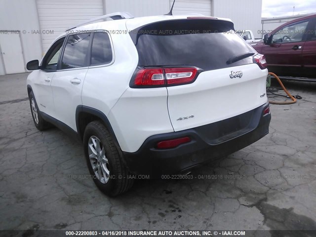 1C4PJMCB1EW107286 - 2014 JEEP CHEROKEE LATITUDE WHITE photo 3