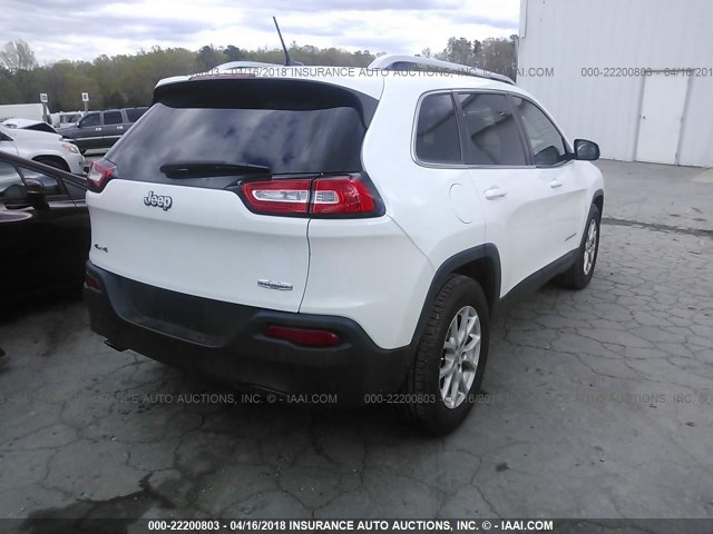 1C4PJMCB1EW107286 - 2014 JEEP CHEROKEE LATITUDE WHITE photo 4