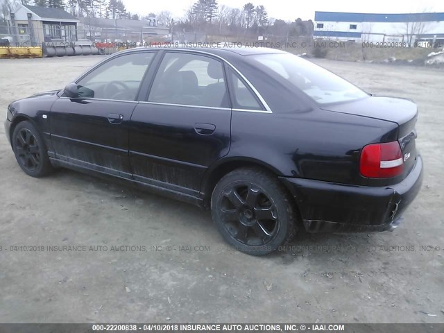 WAURD68D21A123331 - 2001 AUDI S4 2.7 QUATTRO BLACK photo 3